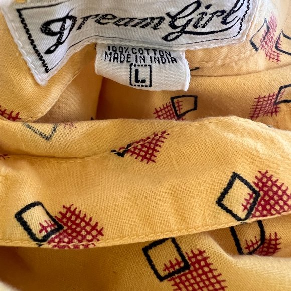 70's Retro Short Sleeve Shirt - Geometric Print - Size Large - Picture 9 of 9